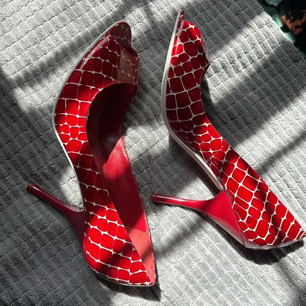 Enzo Angiolini Peep Toe Heels - Picture 6 of 8
